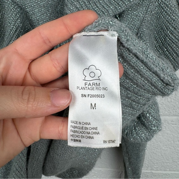 FARM RIO METALLIC RUFFLE SWEATER SIZE M - Picture 11 of 15